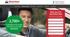 Desktop Screenshot of momentumdrivingschool.com